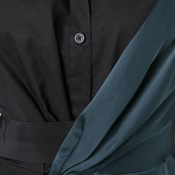 - DKNY Twisted Front Shirt Dress 392 VETIVER - Picture 5 of 8